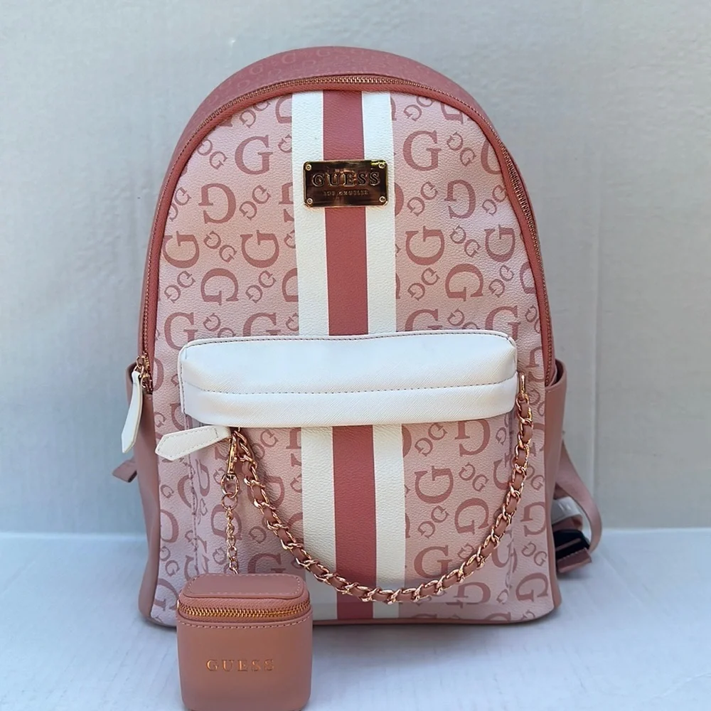 New GUESS Ella Faux Leather Backpack - Picture 1 of 9